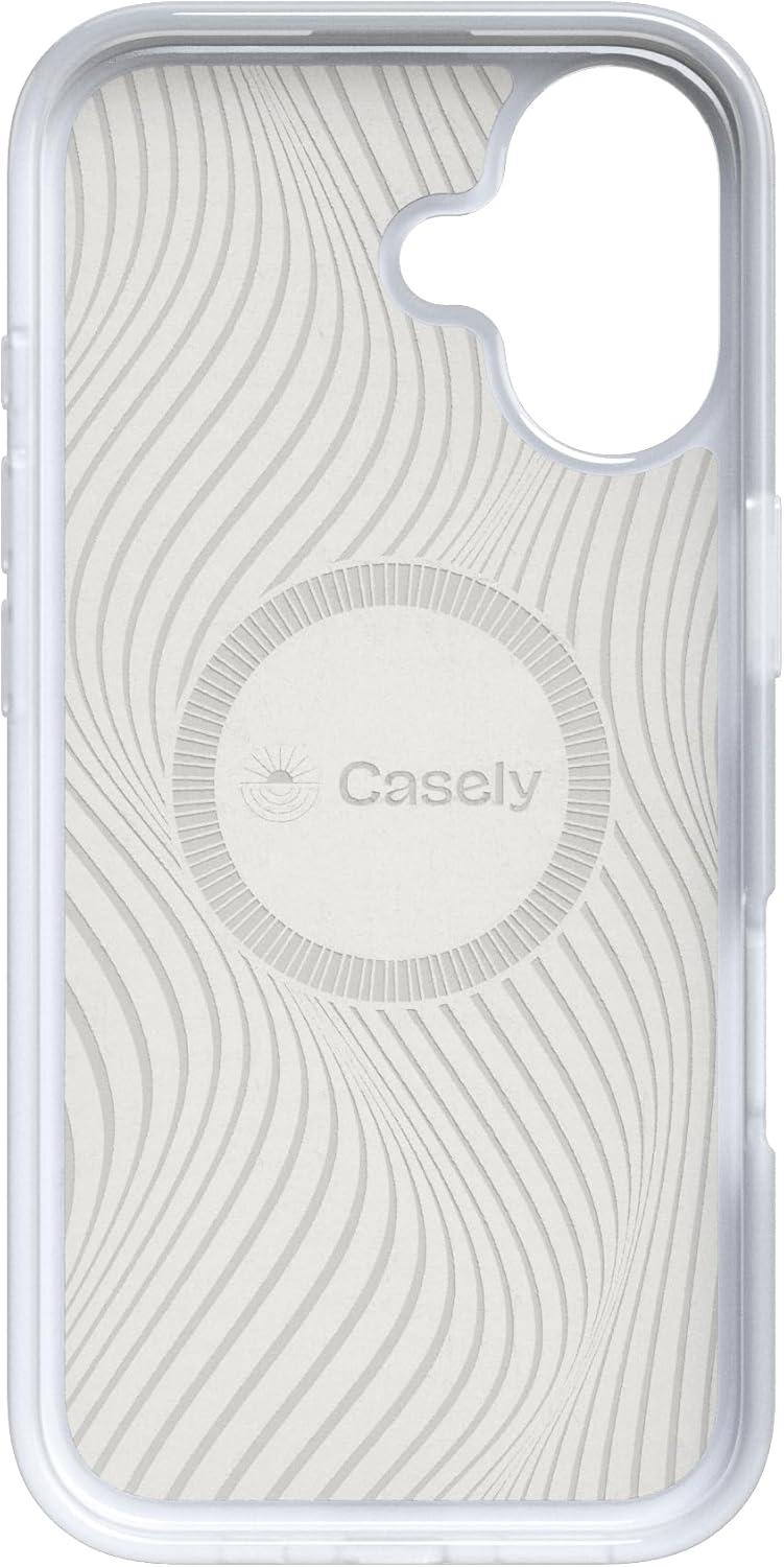 imageCasely iPhone 17 Case Full Bloom Navy Floral Compatible with MagSafe Classic Ultra Thin DesignUptown Gridlock Pink Checkerboard