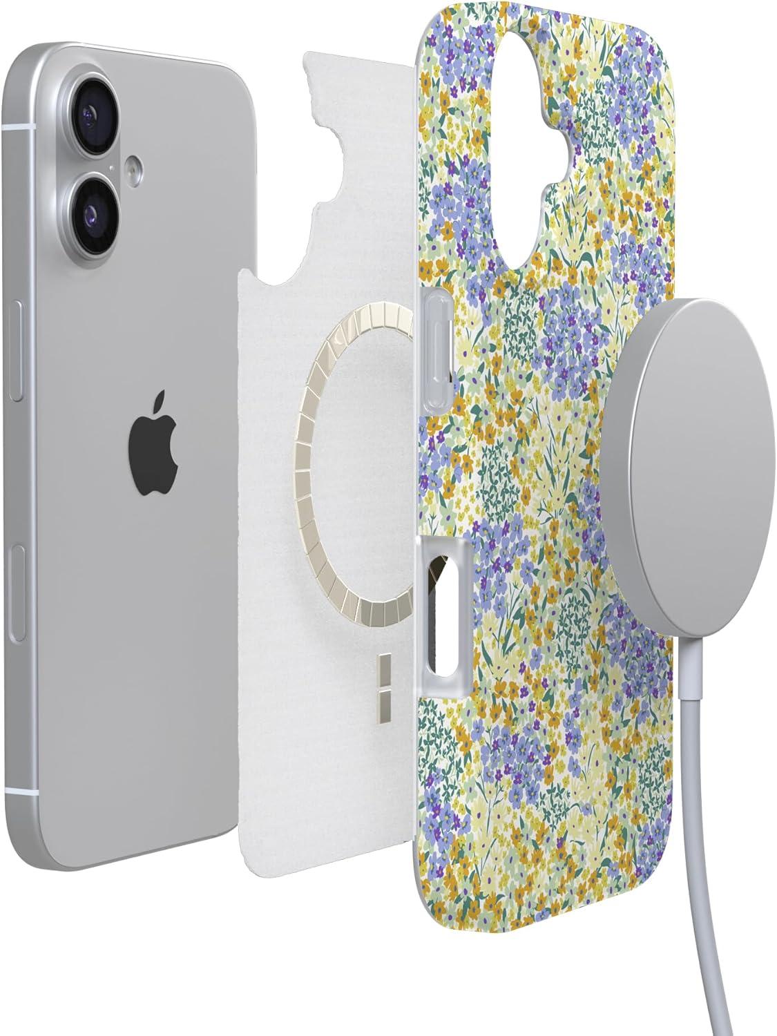 imageCasely iPhone 17 Case  Powder Pups  Dog Sled  Compatible with MagSafe  Classic Ultra Thin DesignDream Garden  Cottagecore