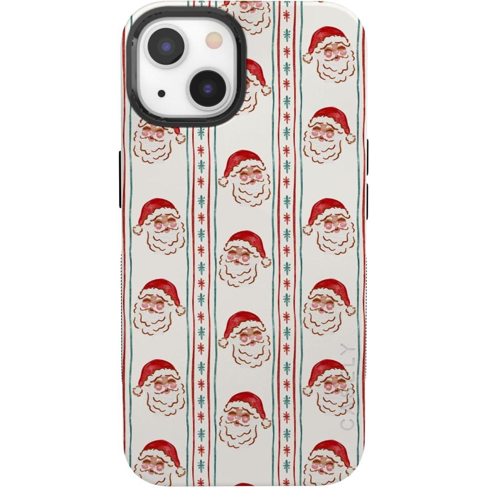 imageCasely iPhone 13 Case  Jolly St Nick  Retro Claus  Bold Protective Design  MagSafe Compatible Design