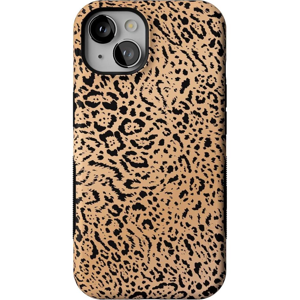 imageCasely iPhone 13 Case  Twilight Flora  Moody Monochrome  Bold Protective Design  Compatible with MagSafeBorn to Be Wild  Jaguar Print