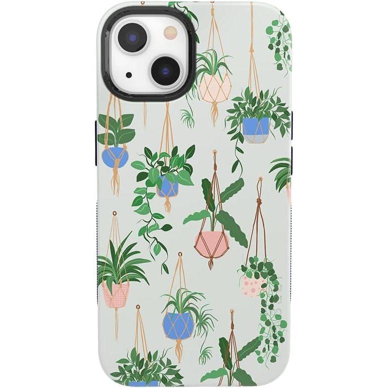 imageCasely iPhone 13 Case  Twilight Flora  Moody Monochrome  Bold Protective Design  Compatible with MagSafeHanging Around  Potted Plants Floral