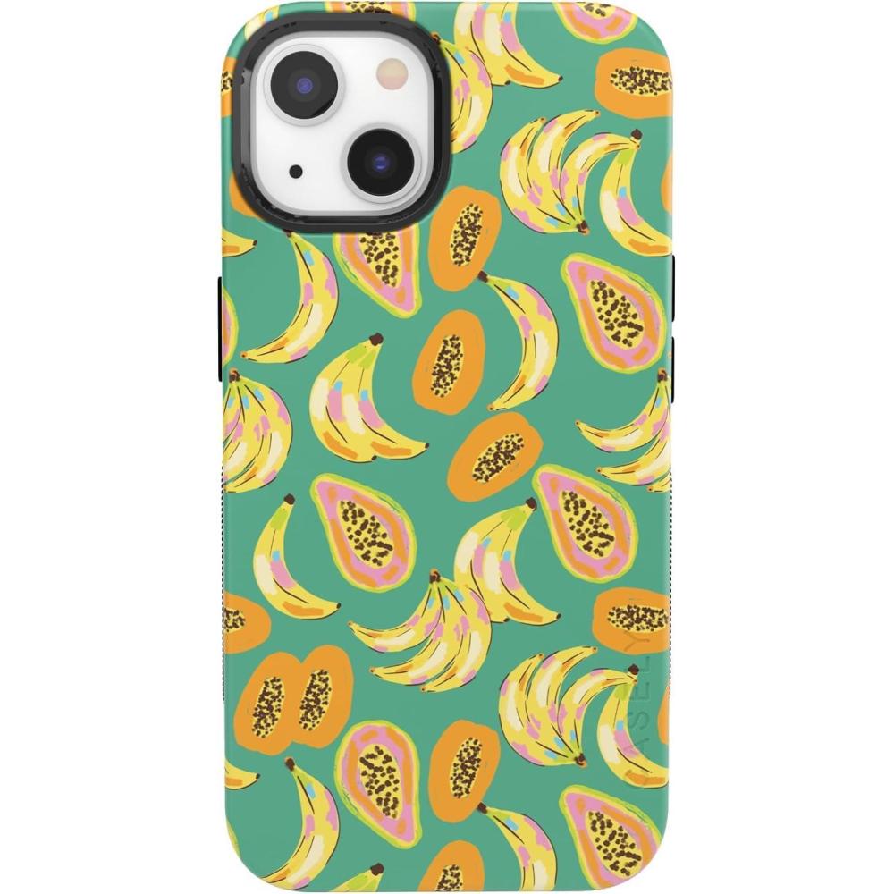 imageCasely iPhone 13 Case  Twilight Flora  Moody Monochrome  Bold Protective Design  Compatible with MagSafePapaya Palms  Dippin Daisys Tropical Vacation