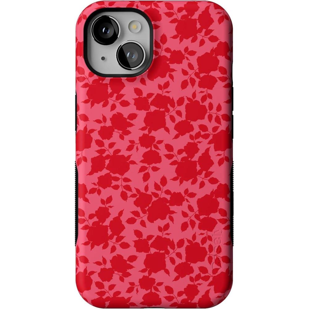 imageCasely iPhone 13 Case  Twilight Flora  Moody Monochrome  Bold Protective Design  Compatible with MagSafeRose Garden  Red Aesthetic