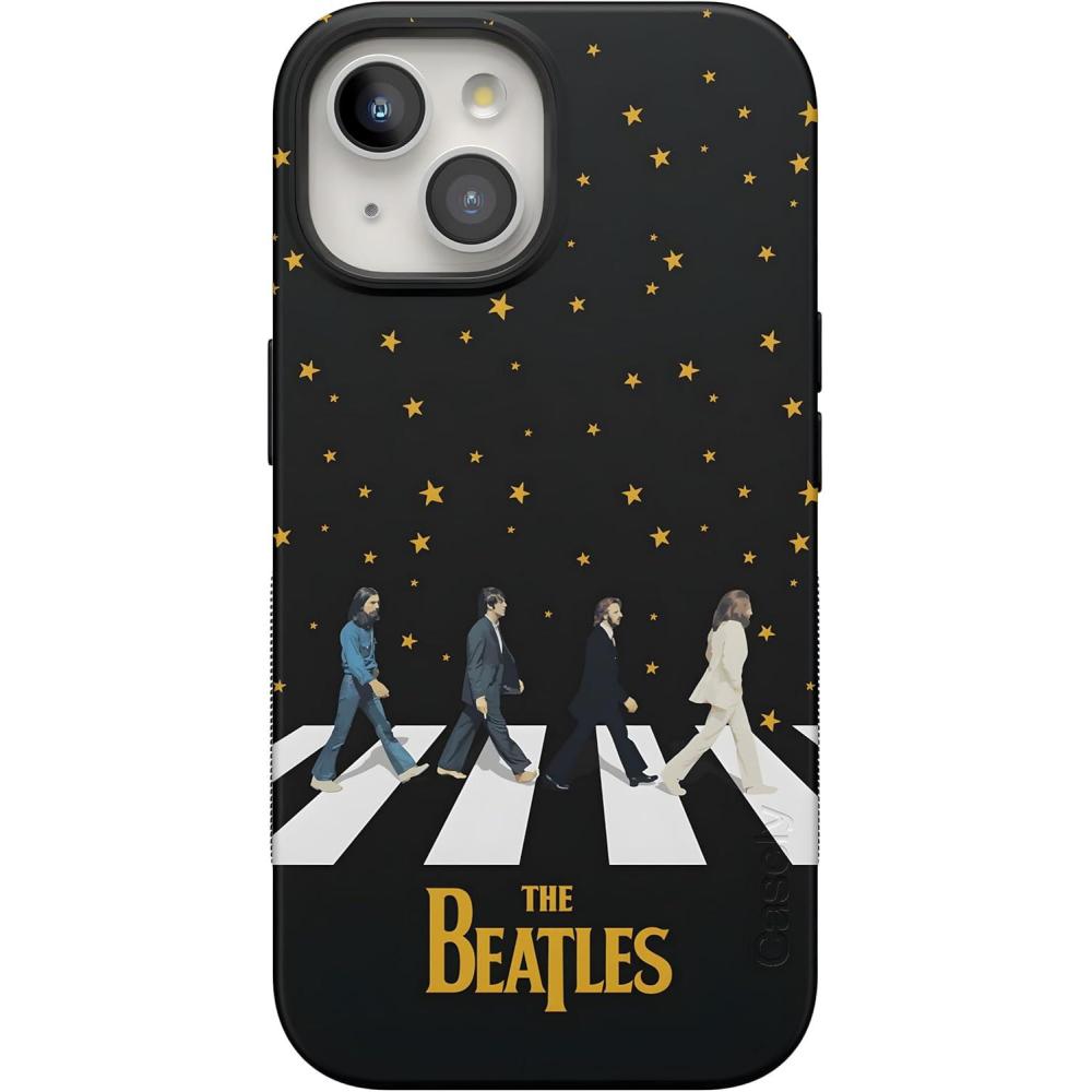 imageCasely iPhone 14 Case  Lovebug  Blue Hearts  Bold Protective Design  Compatible with MagSafeBeatles  Night Walk  Abbey Road Dual Image