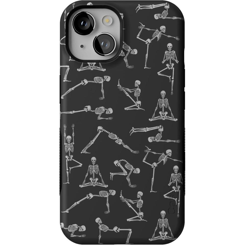 imageCasely iPhone 14 Case  Lovebug  Blue Hearts  Bold Protective Design  Compatible with MagSafeCorpse Pose  Skeleton Yoga