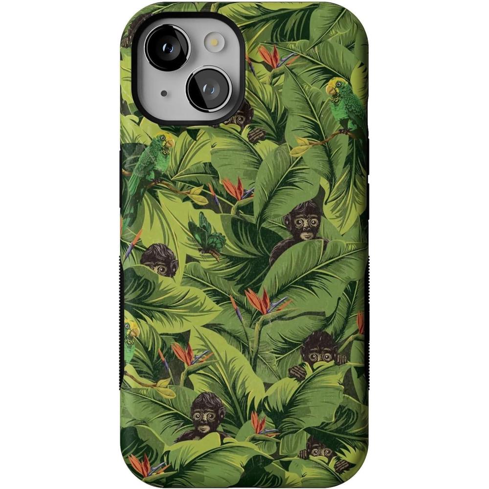 imageCasely iPhone 14 Case  Lovebug  Blue Hearts  Bold Protective Design  Compatible with MagSafeFrida Kahlo  Sneaky Monkeys  Jungle Floral