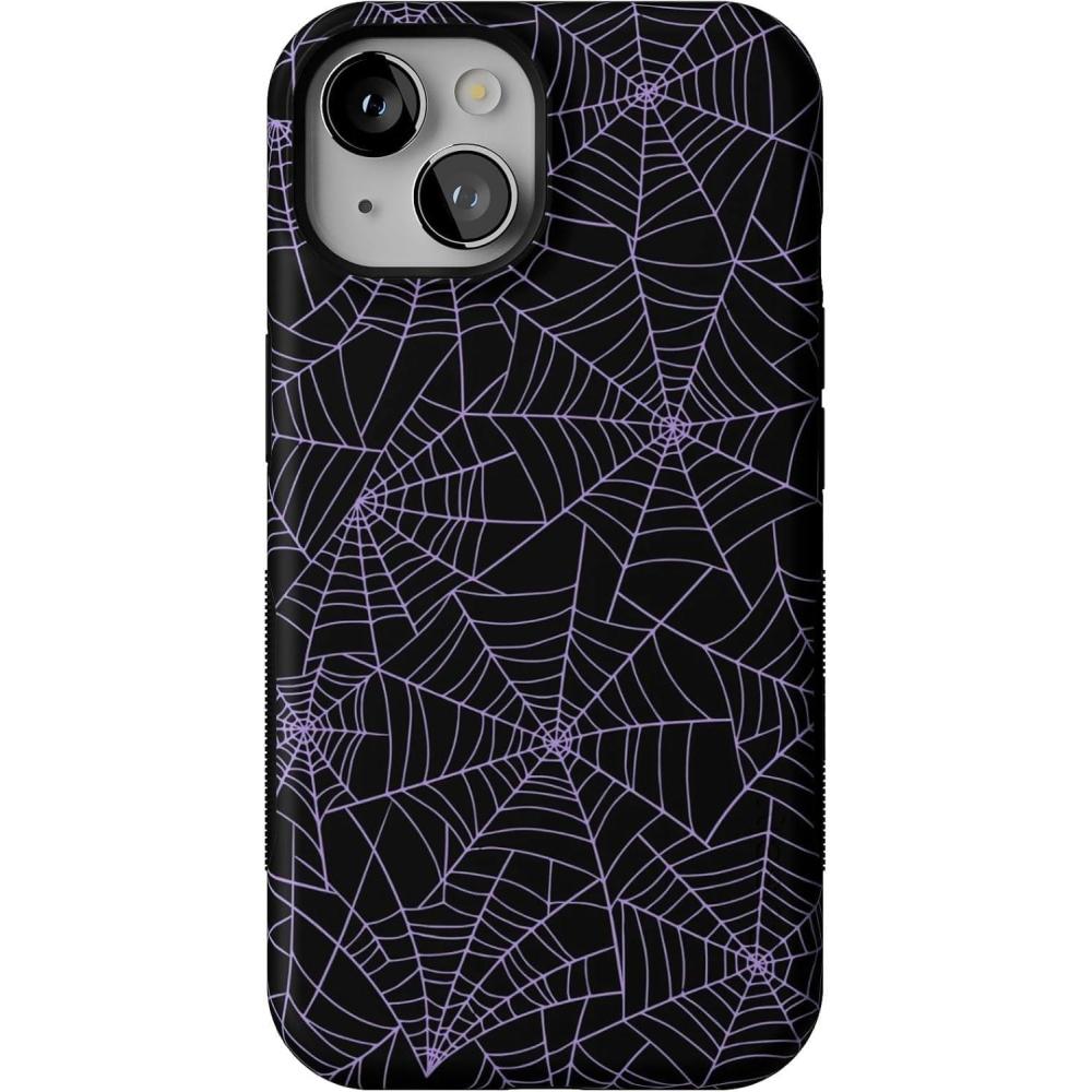 imageCasely iPhone 14 Case  Lovebug  Blue Hearts  Bold Protective Design  Compatible with MagSafeMidnight Web  Spider Web
