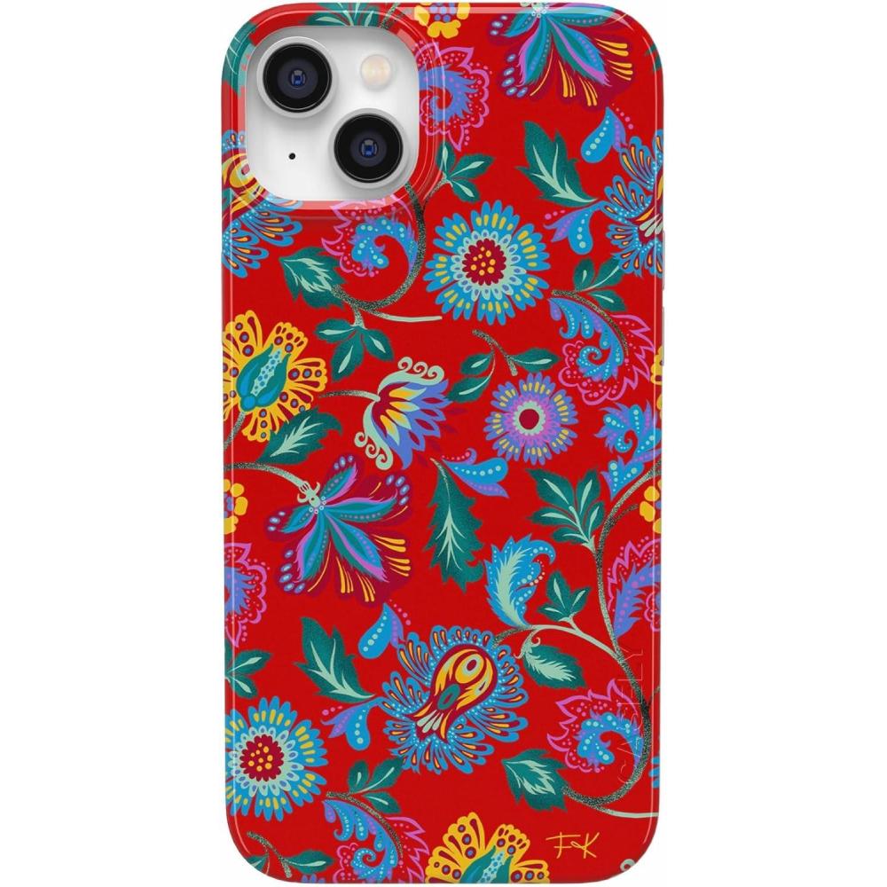 imageCasely iPhone 14 Case  Moody Monochrome  Bordeaux Rose  Compatible with MagSafe  Classic Ultra Thin DesignPainted Flowers  Frida Kahlo Floral