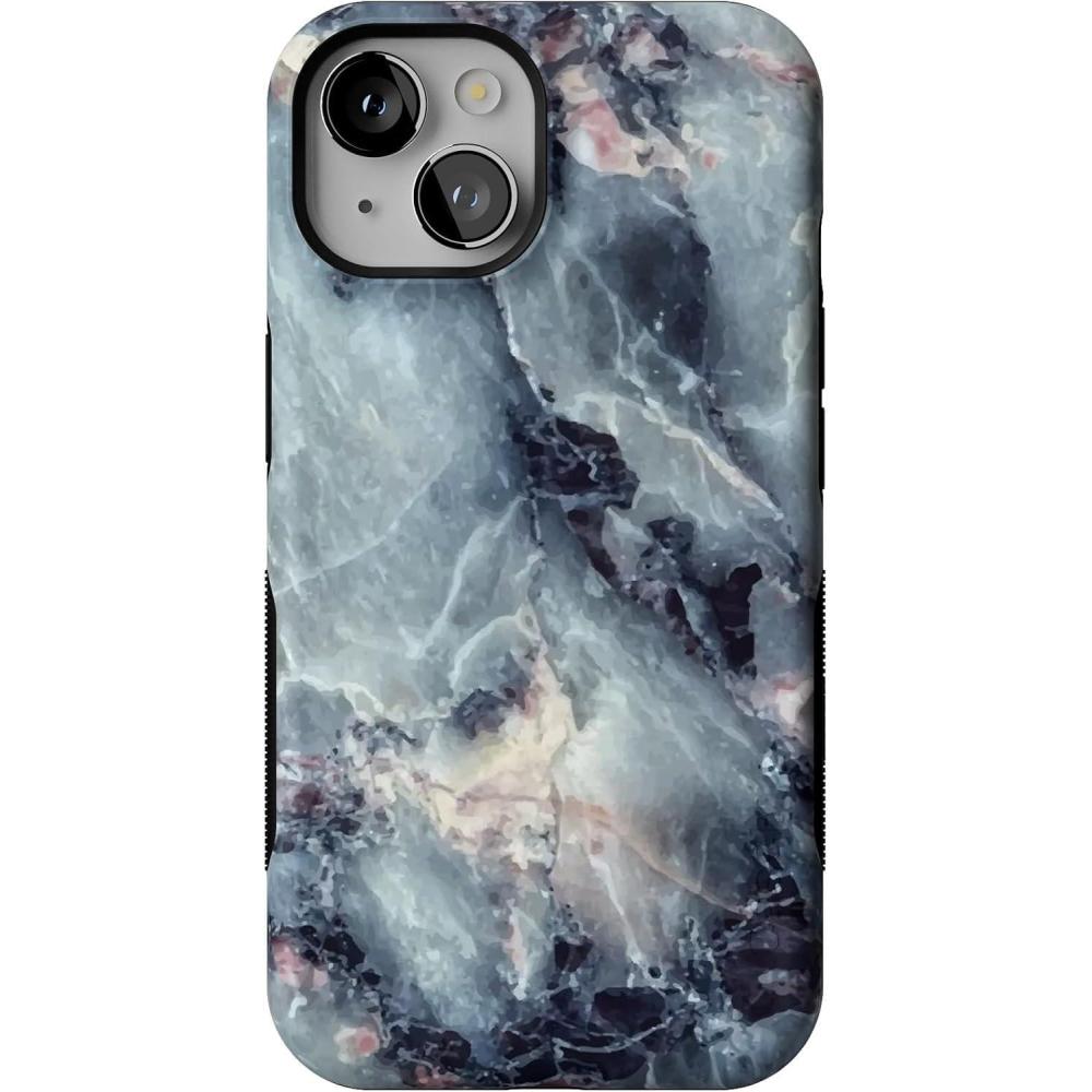 imageCasely iPhone 14 Case  Night Walk  The Beatles Abbey Road Dual Image  Bold Protective Design  MagSafe Compatible DesignDeep Sea  Blue Marble