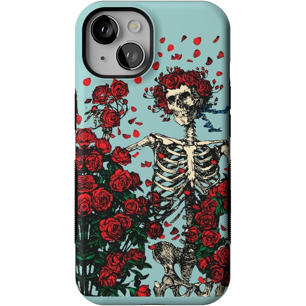 imageCasely iPhone 14 Case  Night Walk  The Beatles Abbey Road Dual Image  Bold Protective Design  MagSafe Compatible DesignGrateful Dead  Forever Grateful  Skeleton Floral