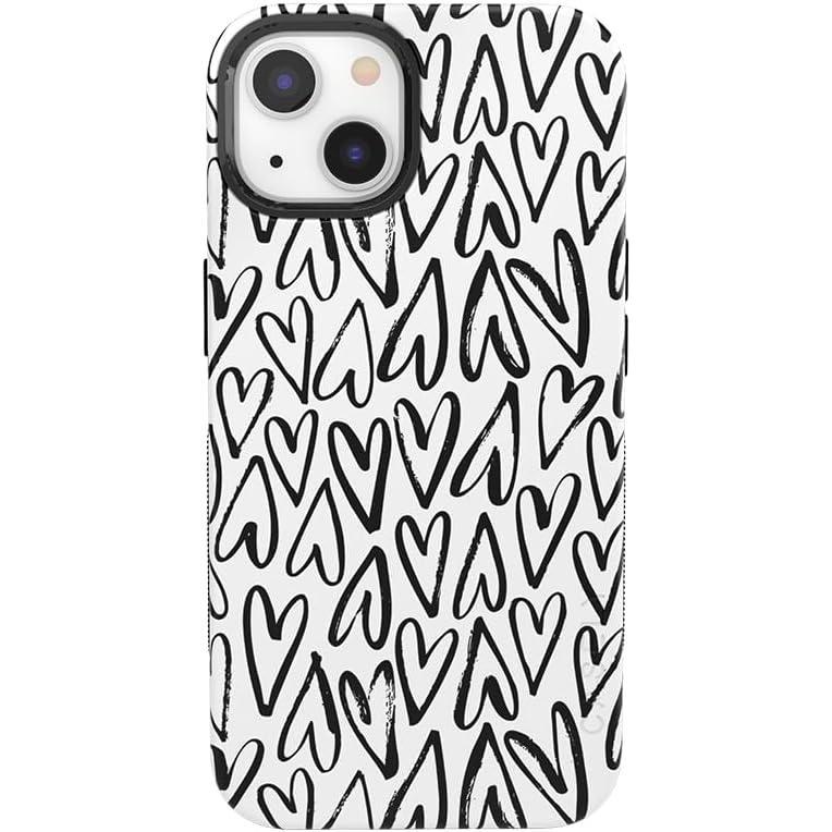 imageCasely iPhone 14 Case  Night Walk  The Beatles Abbey Road Dual Image  Bold Protective Design  MagSafe Compatible DesignHeart Throb  Endless Hearts