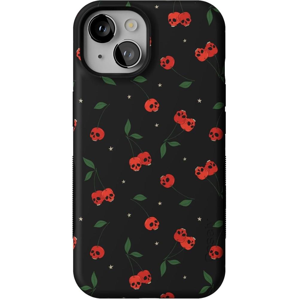 imageCasely iPhone 14 Case  Night Walk  The Beatles Abbey Road Dual Image  Bold Protective Design  MagSafe Compatible DesignSweet Revenge  Cherry Skulls