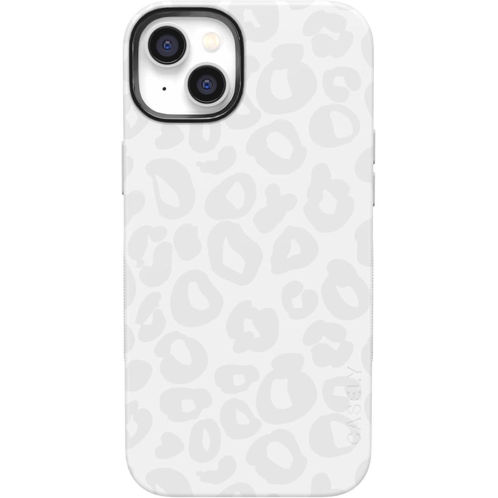 imageCasely iPhone 14 Case  Night Walk  The Beatles Abbey Road Dual Image  Bold Protective Design  MagSafe Compatible DesignWhite Snow Leopard  Into The Wild