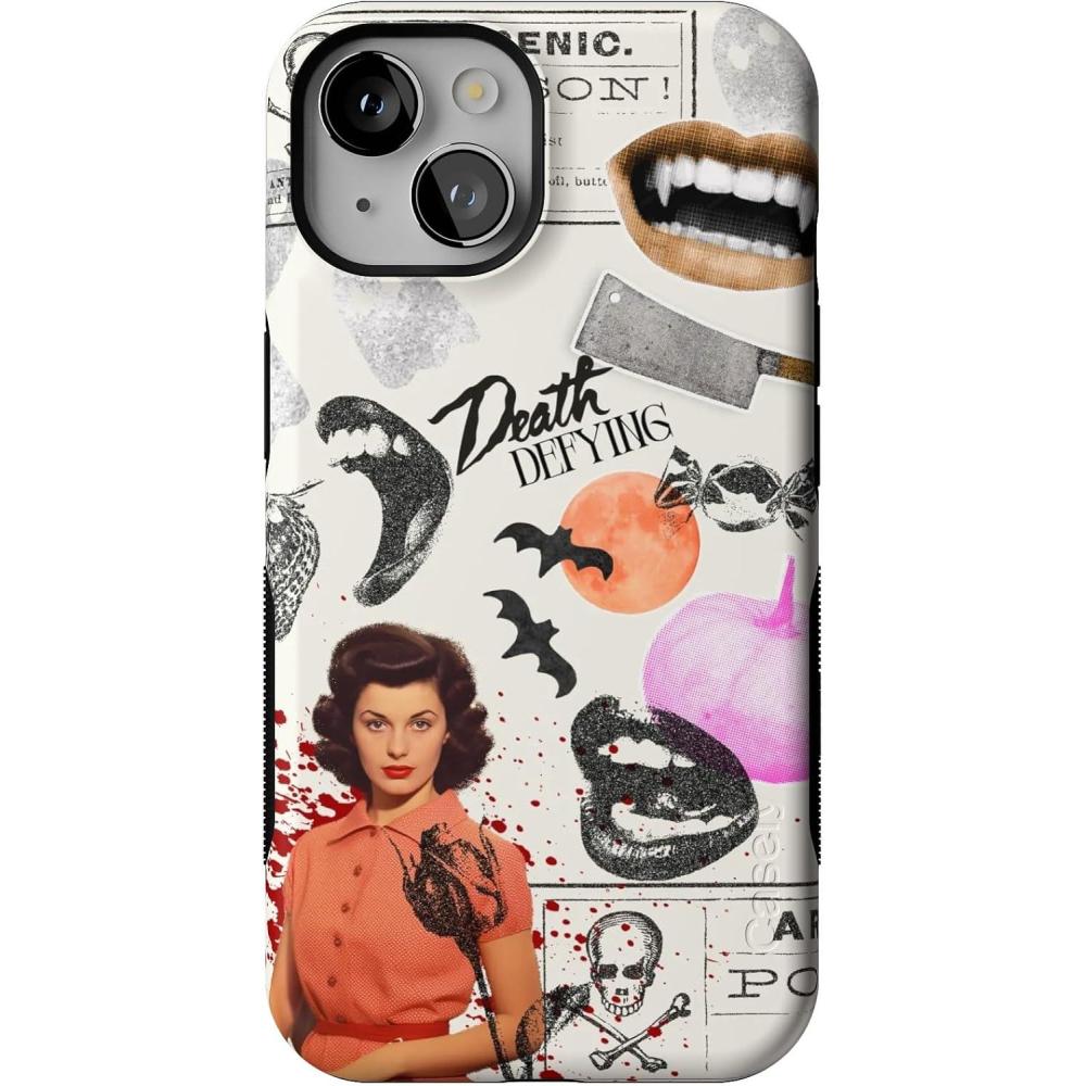 imageCasely iPhone 14 Case  You Cant Catch Me  Gingerbread Man  Bold Protective Design  Compatible with MagSafeIf You Dare  Horror Collage