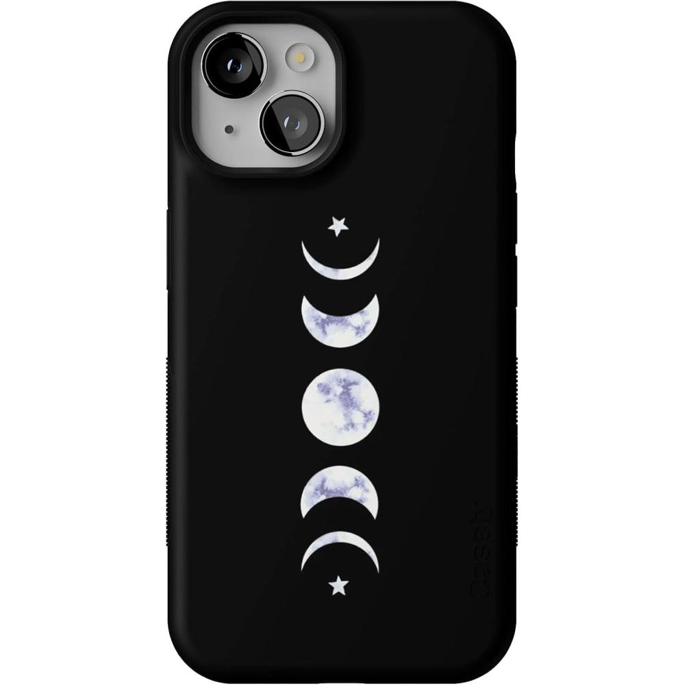 imageCasely iPhone 14 Case  You Cant Catch Me  Gingerbread Man  Bold Protective Design  Compatible with MagSafeIts Just a Phase  Marble Moon