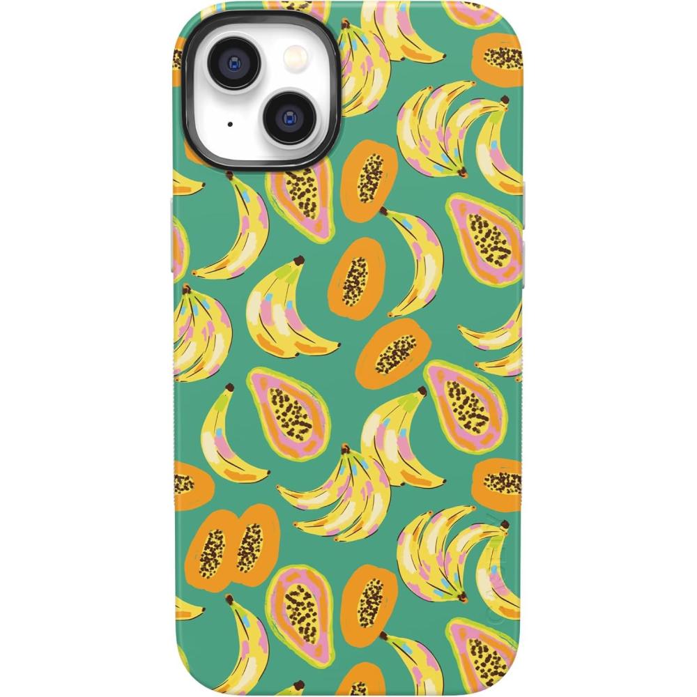 imageCasely iPhone 14 Case  You Cant Catch Me  Gingerbread Man  Bold Protective Design  Compatible with MagSafePapaya Palms  Dippin Daisys Tropical Vacation