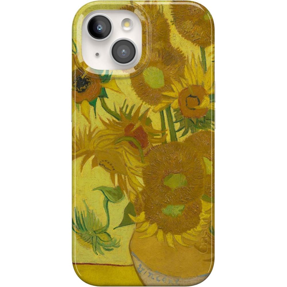 imageCasely iPhone 15 Case  Hanging Around  Potted Plants Floral  Compatible with MagSafe  Classic Ultra Thin DesignVan Gogh  Sunflowers Floral