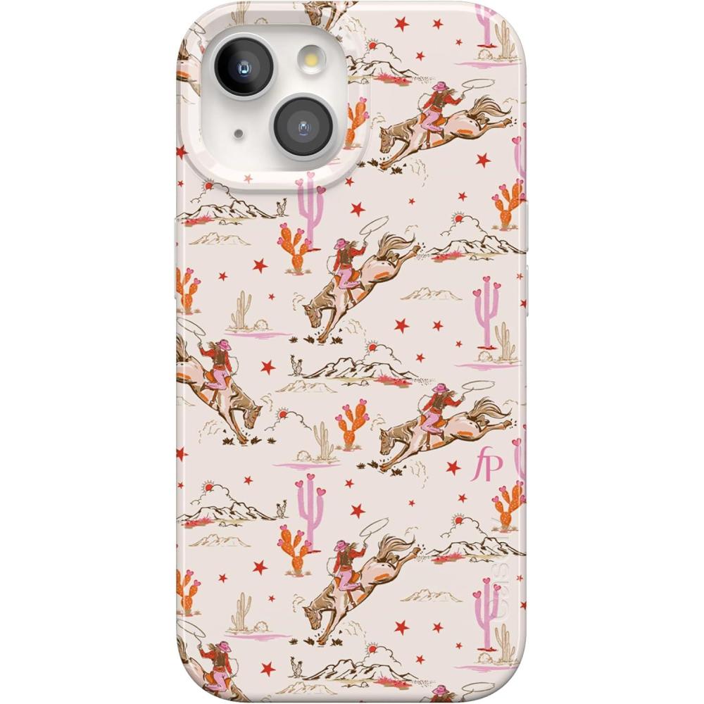 imageCasely iPhone 15 Case  Powder Pups  Dog Sled  Compatible with MagSafe  Classic Ultra Thin DesignCowgirl Canyon  FashionPass x Casely