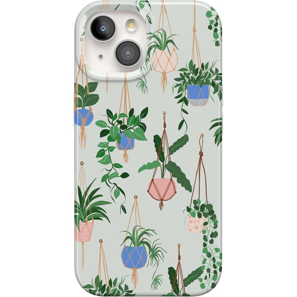 imageCasely iPhone 15 Case  Powder Pups  Dog Sled  Compatible with MagSafe  Classic Ultra Thin DesignHanging Around  Potted Plants Floral