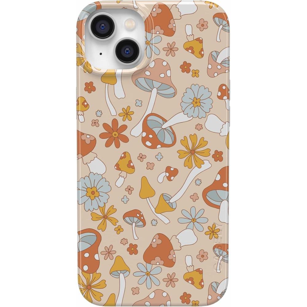 imageCasely iPhone 15 Case  Powder Pups  Dog Sled  Compatible with MagSafe  Classic Ultra Thin DesignMushroom Magic  Retro Floral