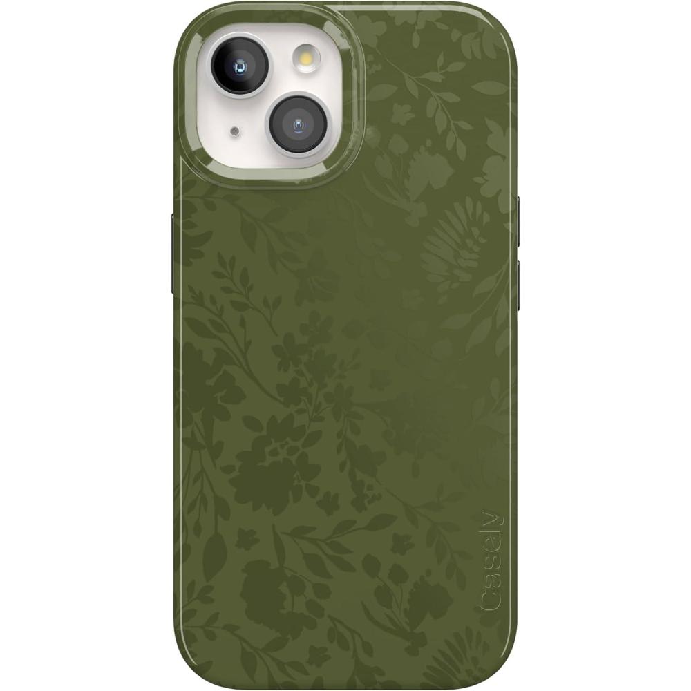 imageCasely iPhone 15 Case  Sneaky Monkeys  Frida Kahlo Jungle Floral  Compatible with MagSafe  Classic Ultra Thin DesignMoody Monochrome  In the Grove