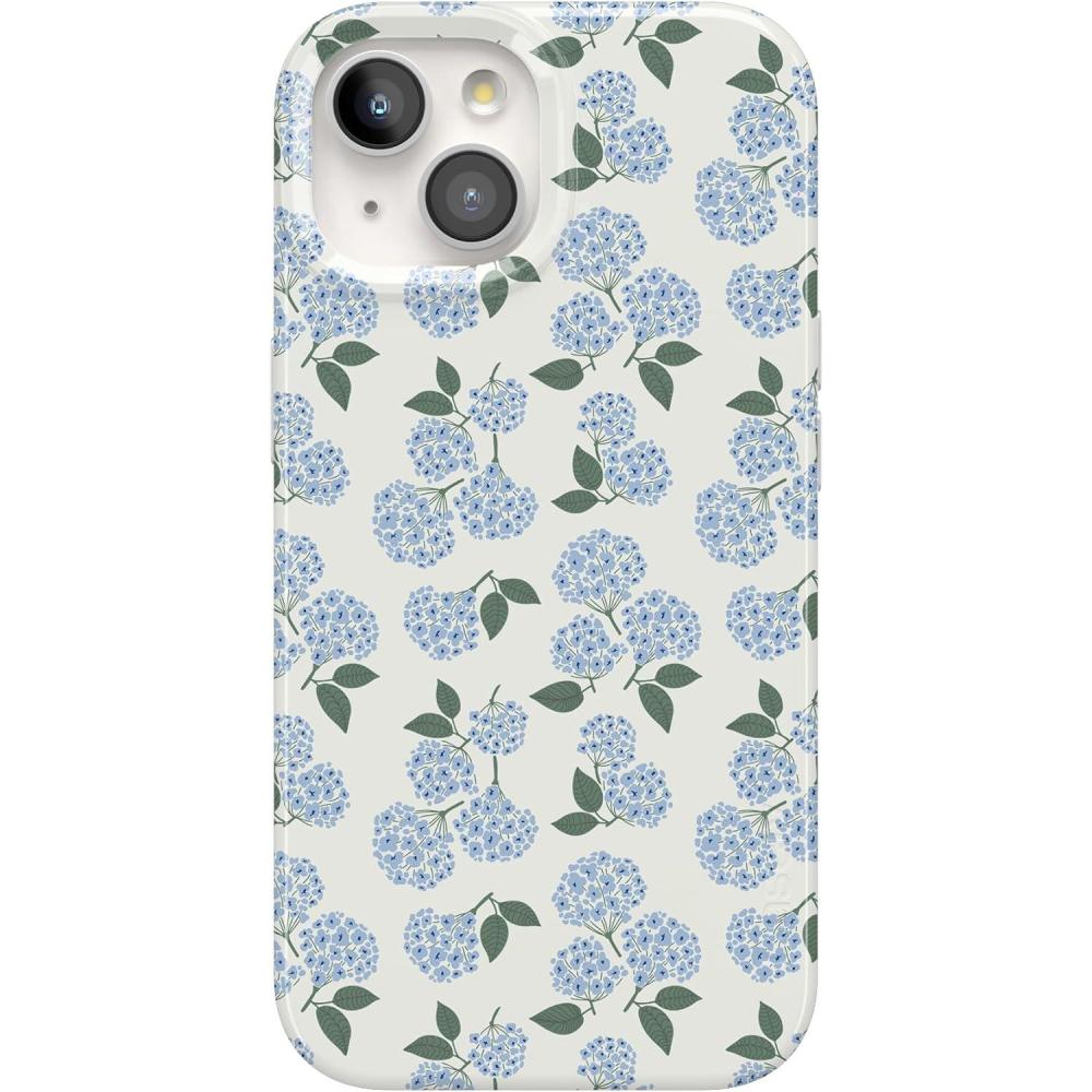 imageCasely iPhone 15 Case  Sneaky Monkeys  Frida Kahlo Jungle Floral  Compatible with MagSafe  Classic Ultra Thin DesignNantucket Cottage  Blue Hydrangea