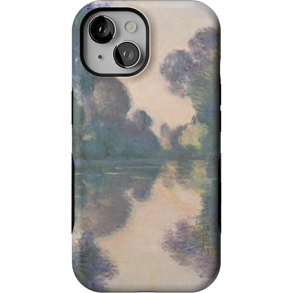 imageCasely iPhone 15 Case  Twilight Flora  Moody Monochrome  Bold Protective Design  Compatible with MagSafeMonets Morning  The Met Museum