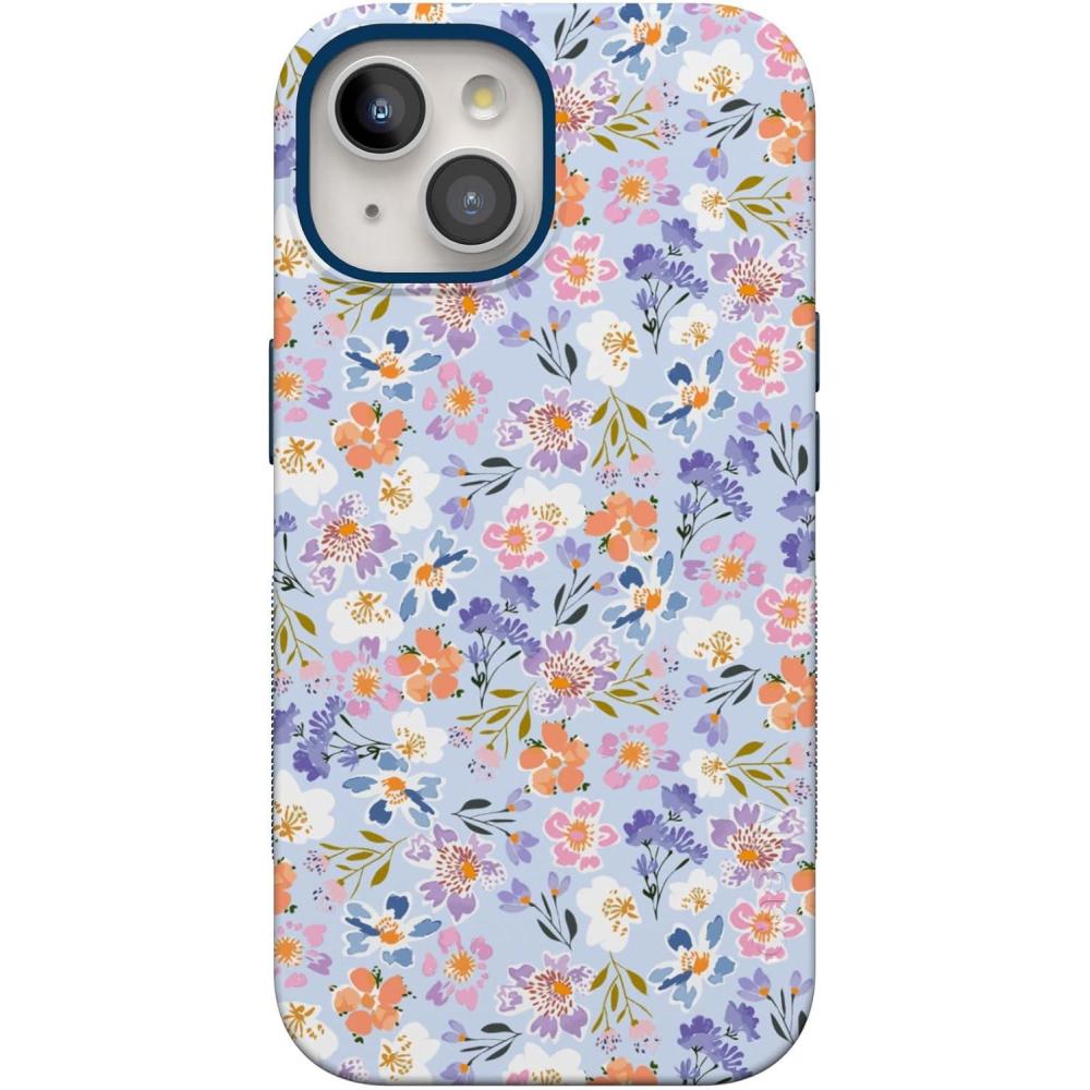 imageCasely iPhone 15 Case  Twilight Flora  Moody Monochrome  Bold Protective Design  Compatible with MagSafePoppy Meadows  Pastel Floral