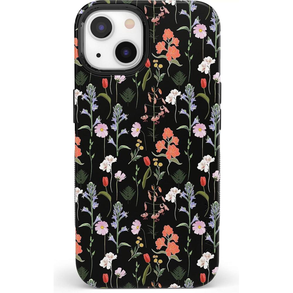 imageCasely iPhone 15 Case  Twilight Flora  Moody Monochrome  Bold Protective Design  Compatible with MagSafeSecret Garden  Mixed Floral