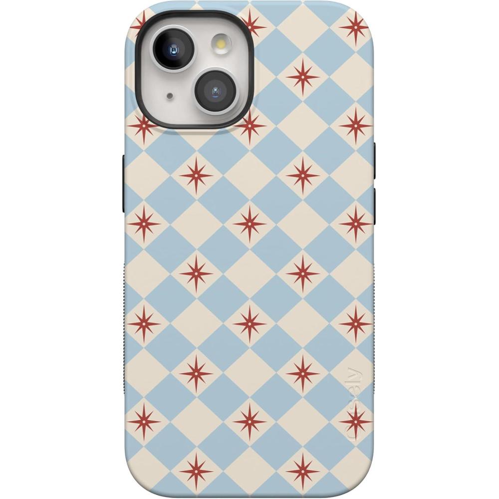 imageCasely iPhone 15 Plus Case  All The Fun Things  Fun on Weekdays  Bold Protective Design  Compatible with MagSafeChelsea Checker  Starlight Tiles