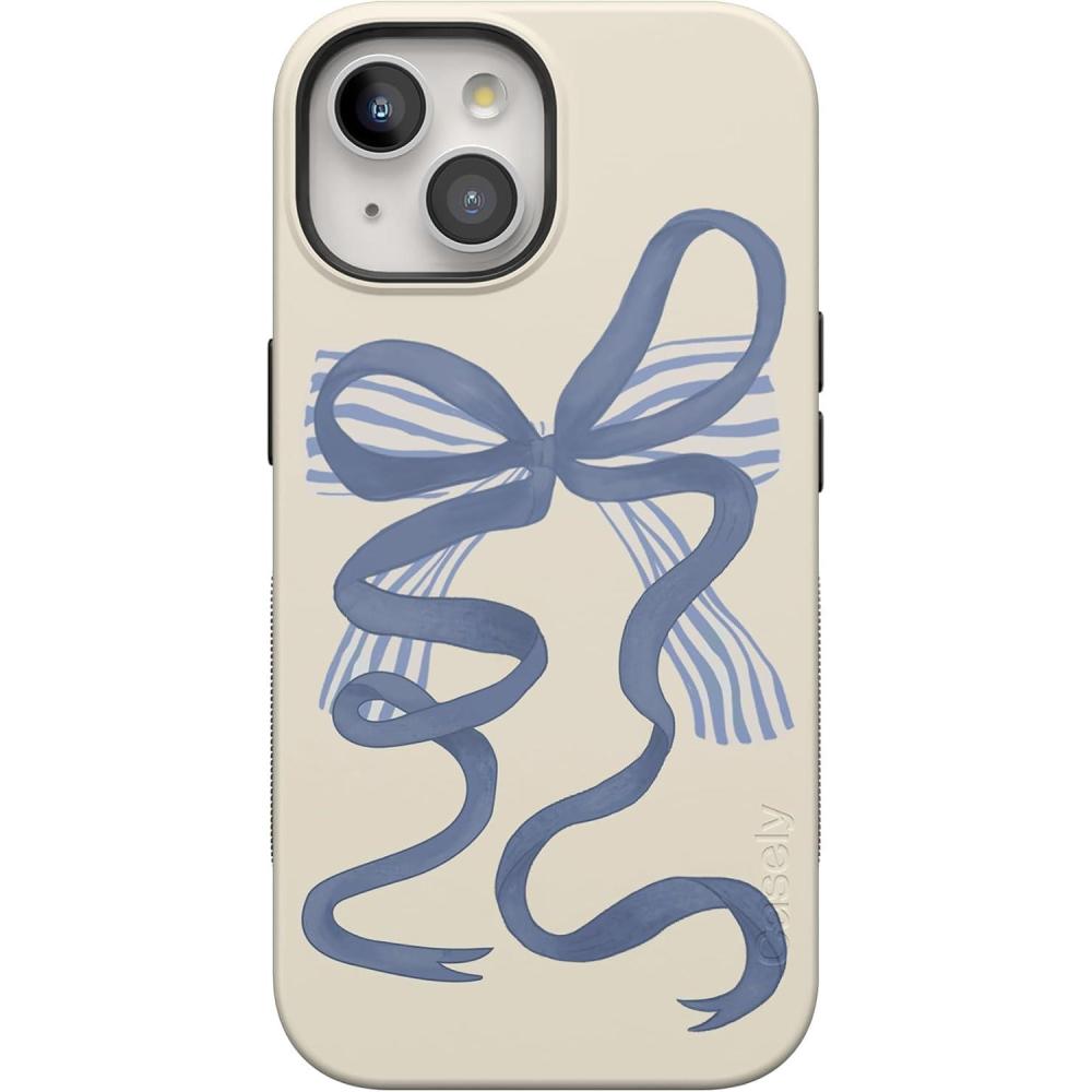 imageCasely iPhone 15 Plus Case  All The Fun Things  Fun on Weekdays  Bold Protective Design  Compatible with MagSafeHeartstrings  Blue Bow