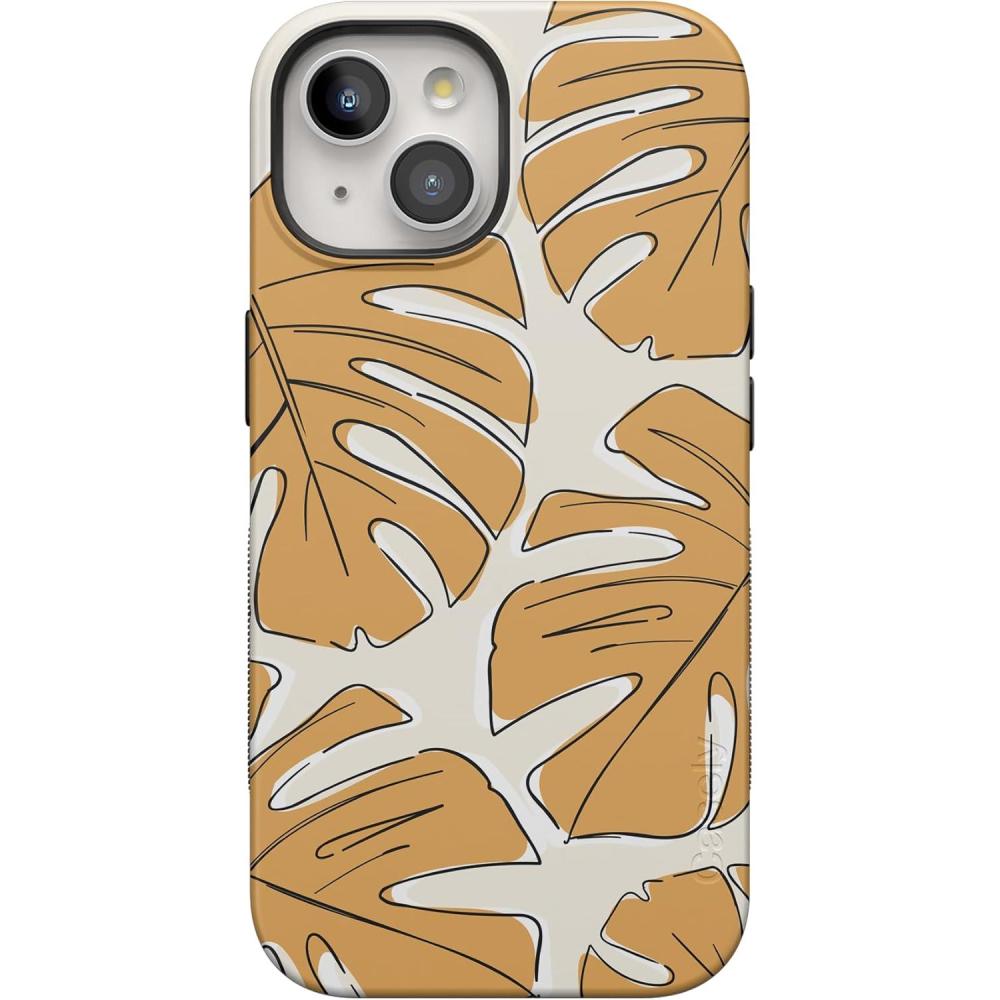 imageCasely iPhone 15 Plus Case  All The Fun Things  Fun on Weekdays  Bold Protective Design  Compatible with MagSafeIsland Time  Tropical Leaves