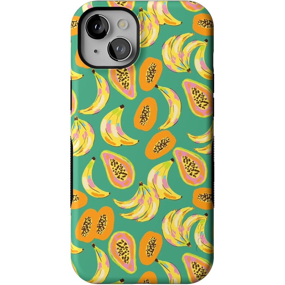imageCasely iPhone 15 Plus Case  All The Fun Things  Fun on Weekdays  Bold Protective Design  Compatible with MagSafePapaya Palms  Dippin Daisys Tropical Vacation
