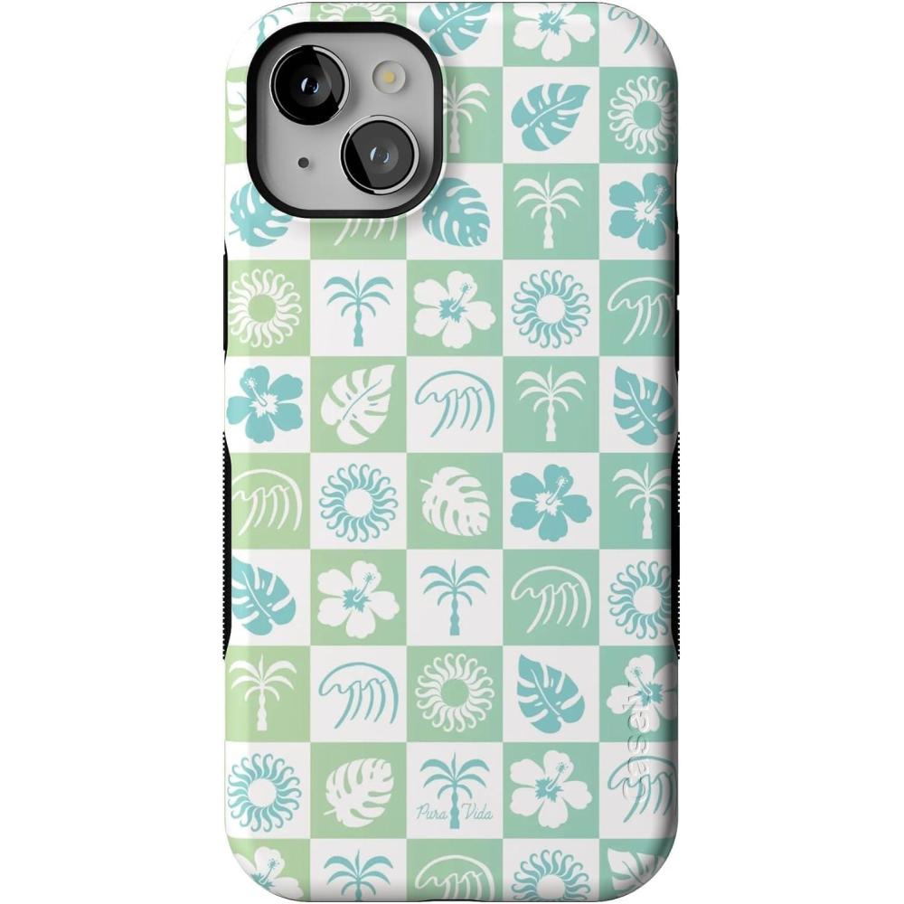 imageCasely iPhone 15 Plus Case  All The Fun Things  Fun on Weekdays  Bold Protective Design  Compatible with MagSafePura Vida  Coastal Checkers