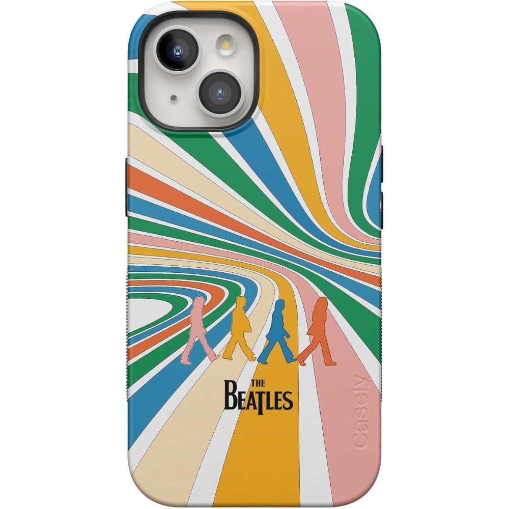 imageCasely iPhone 15 Plus Case  Navy Floral  Full Bloom  Bold Protective Design  Compatible with MagSafeBeatles  Come Together  Abbey Road