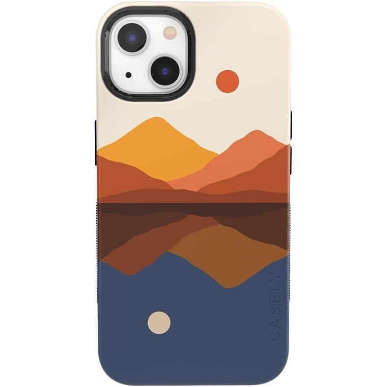 imageCasely iPhone 15 Plus Case  Navy Floral  Full Bloom  Bold Protective Design  Compatible with MagSafeOpposites Attract  Day  Night Mountains