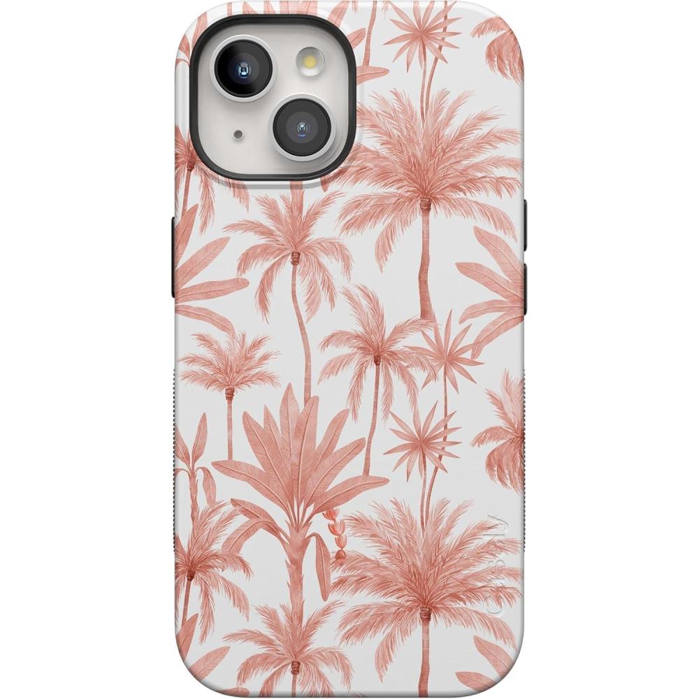 imageCasely iPhone 15 Plus Case  Navy Floral  Full Bloom  Bold Protective Design  Compatible with MagSafePerfect Paradise  Tropical Palm Tree
