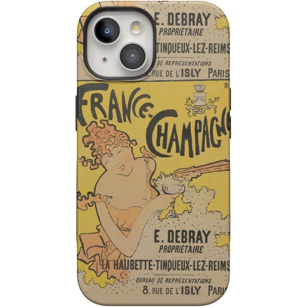 imageCasely iPhone 15 Plus Case  Navy Floral  Full Bloom  Bold Protective Design  Compatible with MagSafeVan Gogh  French Bubbly