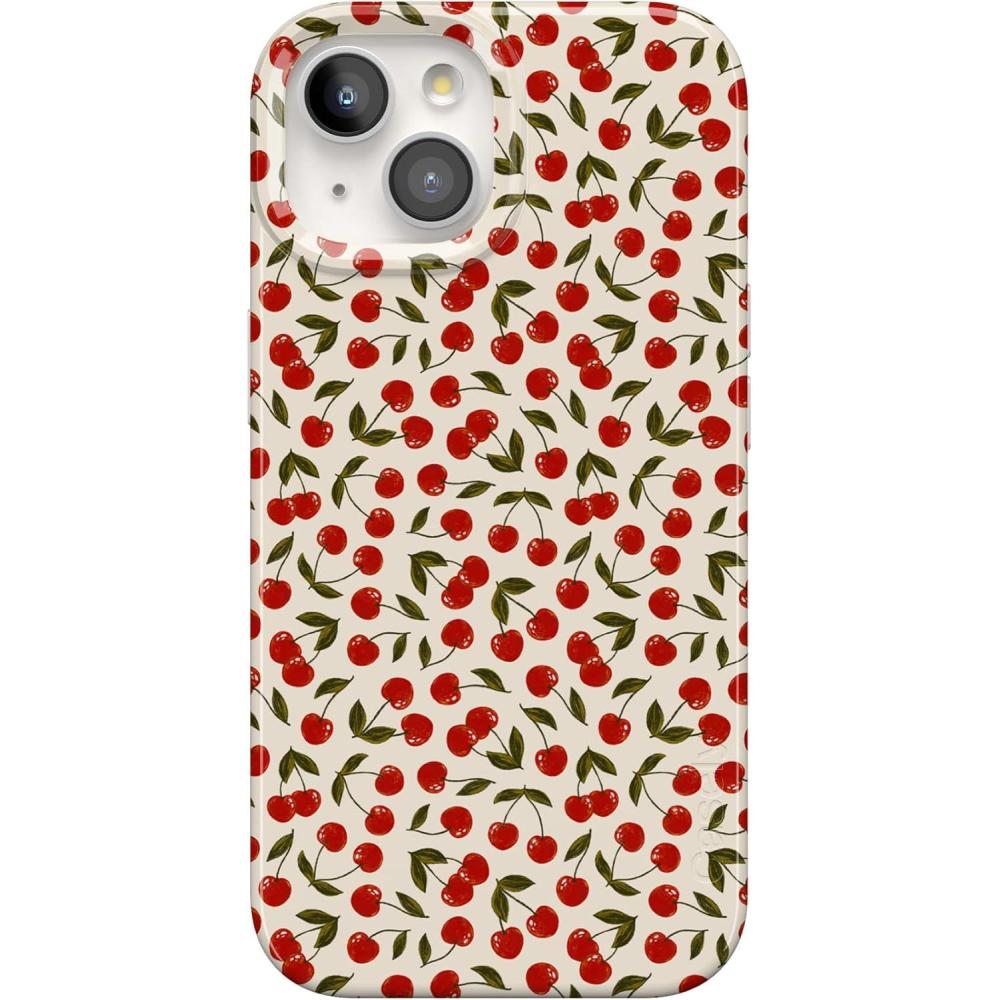 imageCasely iPhone 15 Plus Case  Vines of Love  Floral Heart  Compatible with MagSafe  Classic Ultra Thin DesignCherry on Top  Red Cherries
