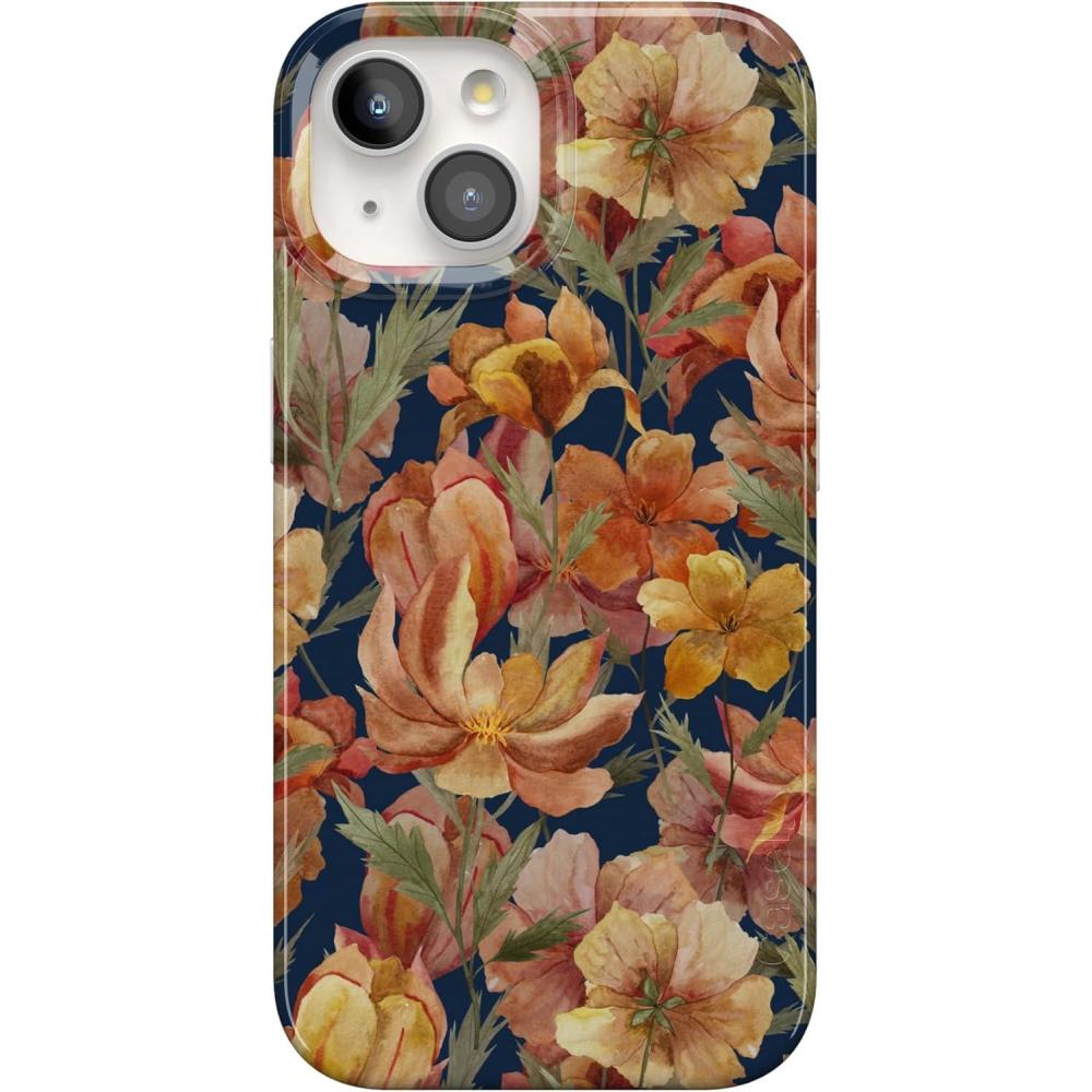 imageCasely iPhone 15 Plus Case  Vines of Love  Floral Heart  Compatible with MagSafe  Classic Ultra Thin DesignFallen Gold  Antique Floral