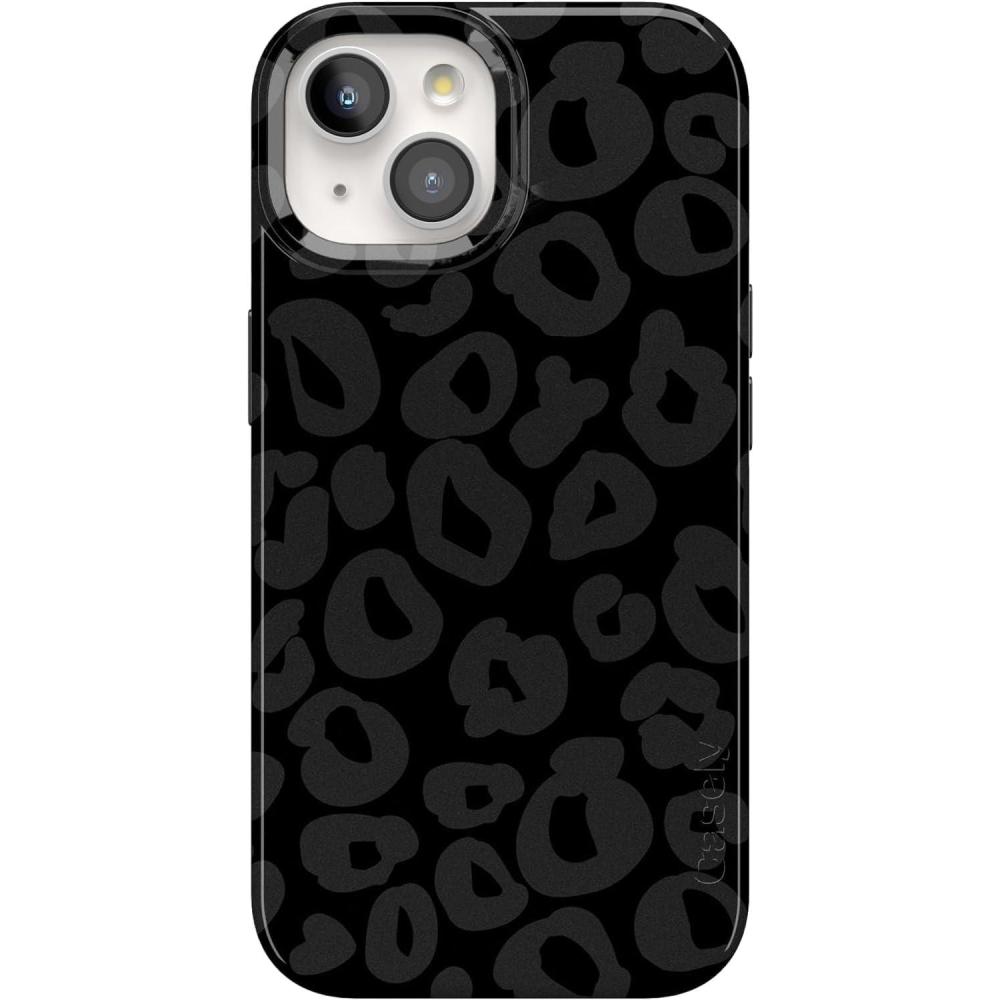 imageCasely iPhone 15 Plus Case  Vines of Love  Floral Heart  Compatible with MagSafe  Classic Ultra Thin DesignInto the Wild  Black Leopard