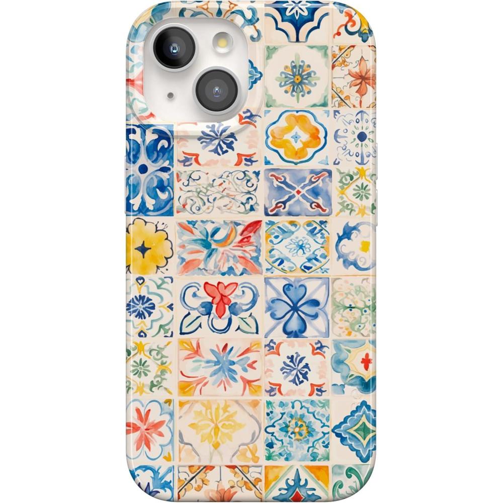 imageCasely iPhone 15 Plus Case  Vines of Love  Floral Heart  Compatible with MagSafe  Classic Ultra Thin DesignTuscan Tiles  Dolce Vita