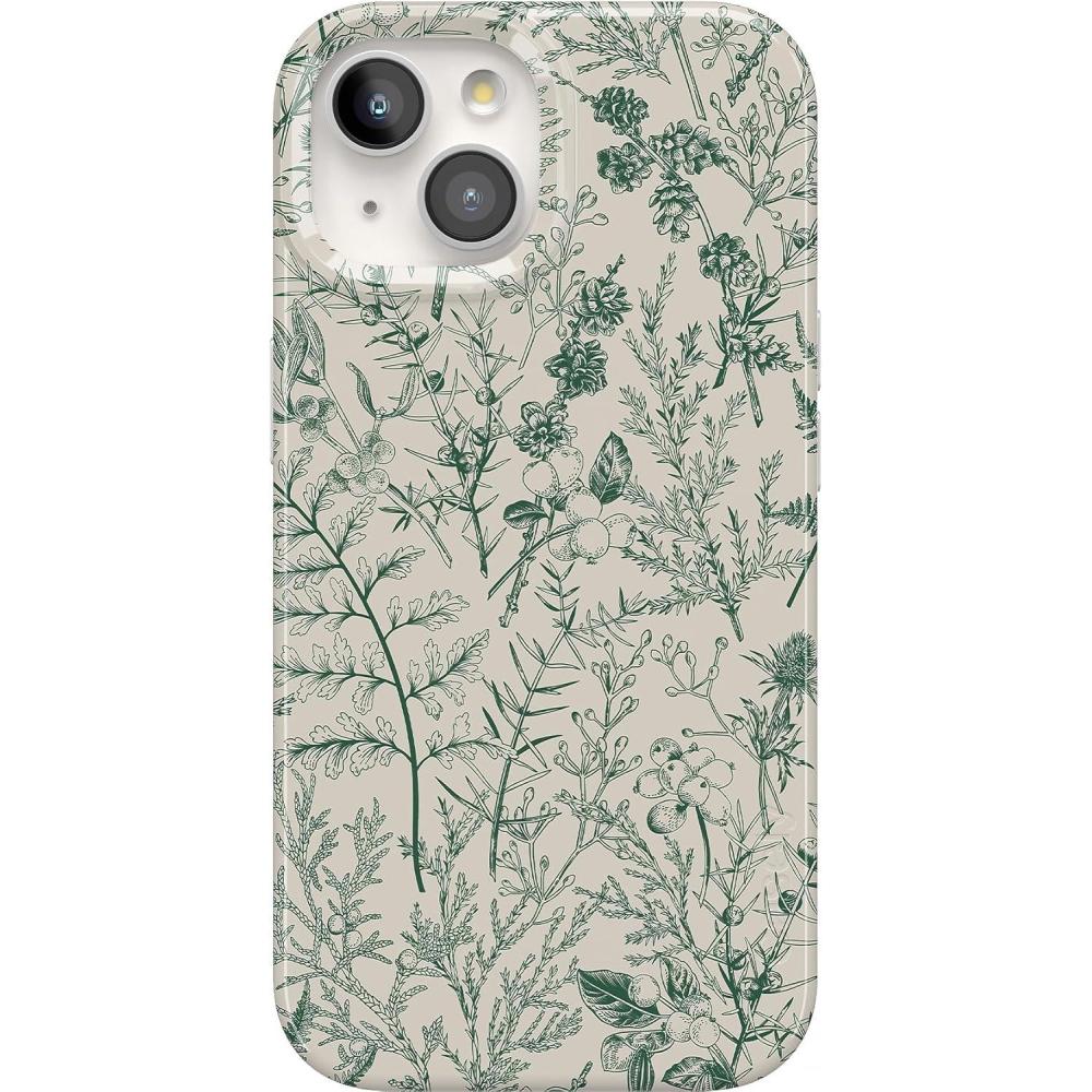 imageCasely iPhone 15 Plus Case  Waves amp Rays  Sunshine  Compatible with MagSafe  Classic Ultra Thin DesignSage Garden  Green Floral Case