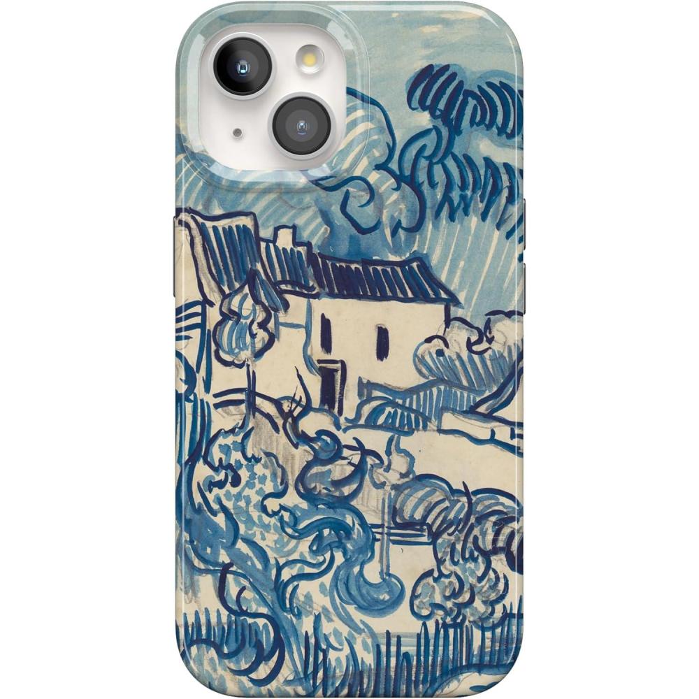 imageCasely iPhone 15 Plus Case  Waves amp Rays  Sunshine  Compatible with MagSafe  Classic Ultra Thin DesignVan Gogh  Landscape With Houses