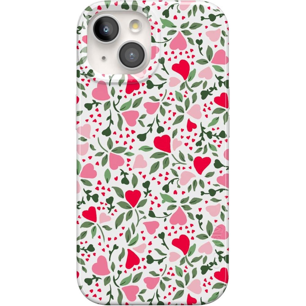 imageCasely iPhone 15 Plus Case  Waves amp Rays  Sunshine  Compatible with MagSafe  Classic Ultra Thin DesignVines of Love  Floral Heart