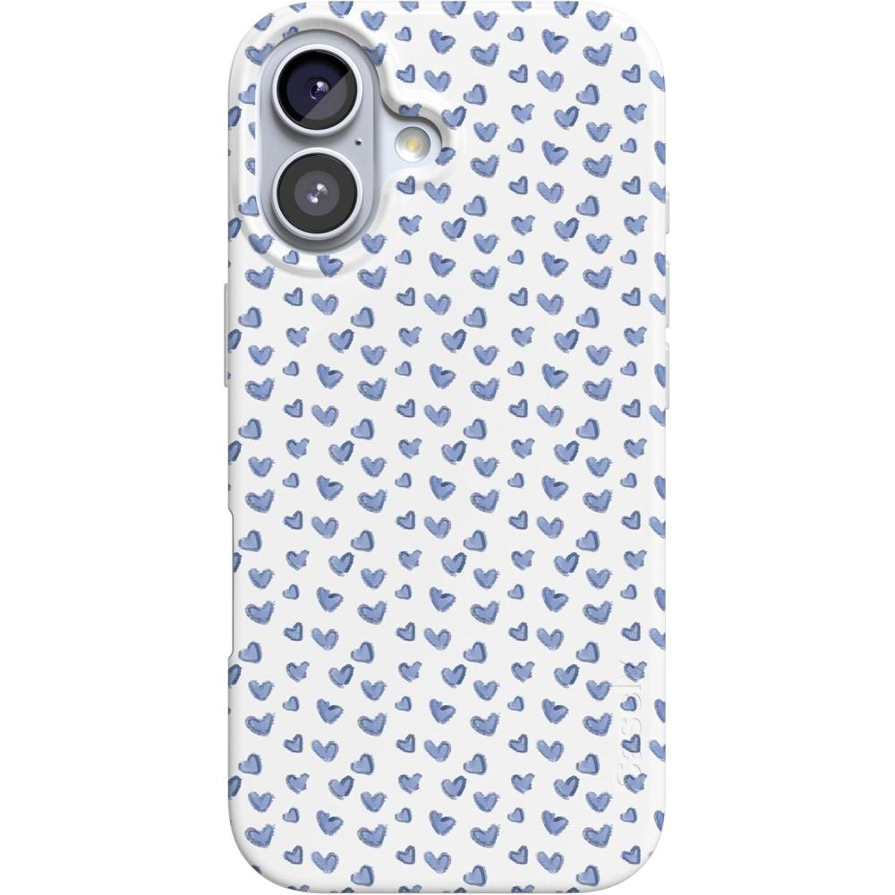 imageCasely iPhone 17 Case  Full Bloom  Navy Floral  Compatible with MagSafe  Classic Ultra Thin DesignLovebug  Blue Hearts