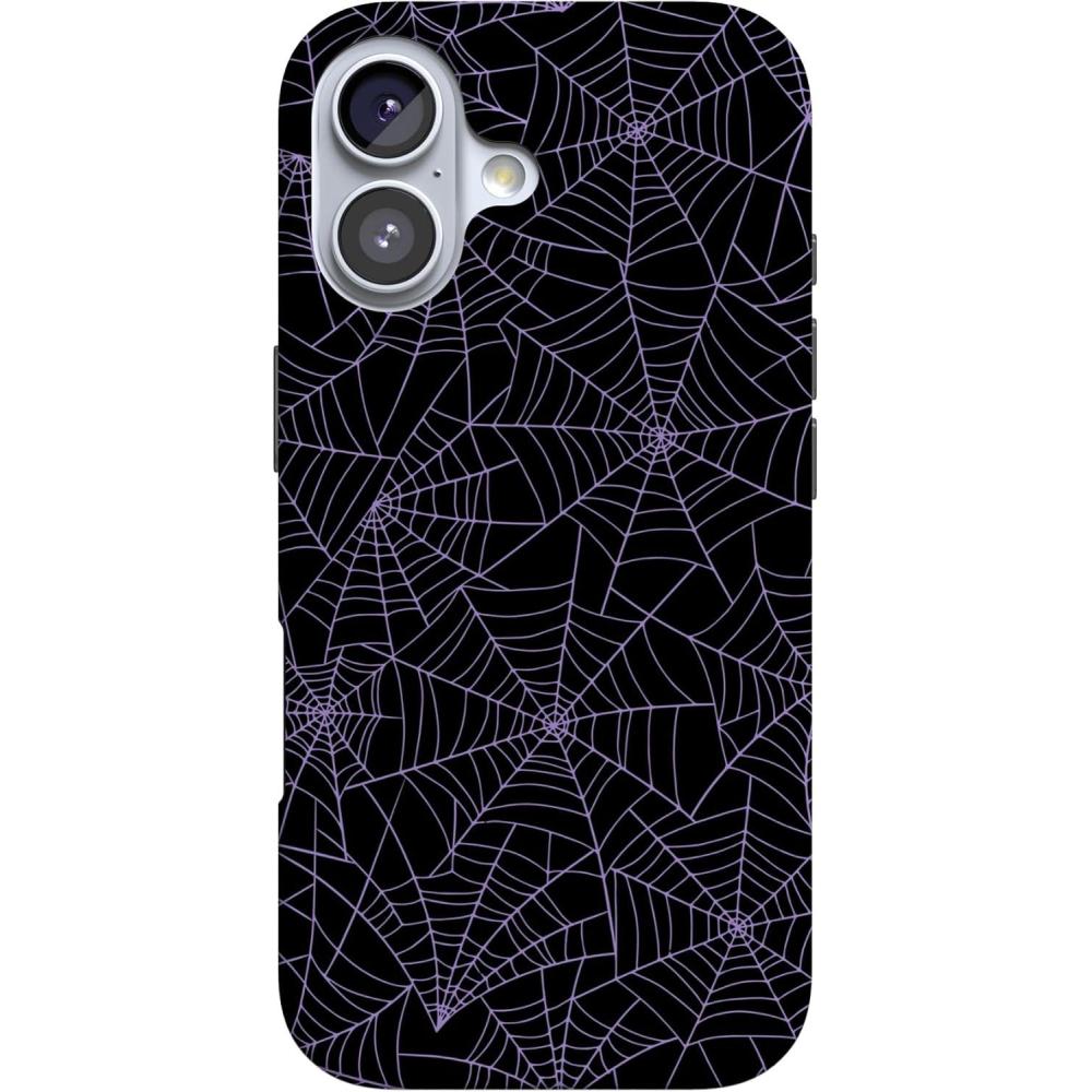 imageCasely iPhone 17 Case  Full Bloom  Navy Floral  Compatible with MagSafe  Classic Ultra Thin DesignMidnight Web  Spider Web