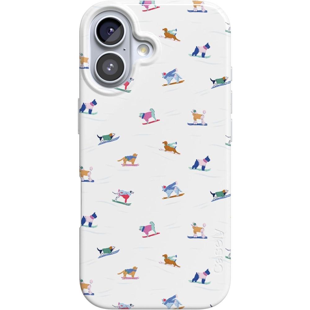 imageCasely iPhone 17 Case  Full Bloom  Navy Floral  Compatible with MagSafe  Classic Ultra Thin DesignPowder Pups  Dog Sled