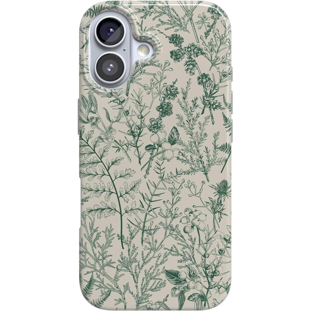 imageCasely iPhone 17 Case  Full Bloom  Navy Floral  Compatible with MagSafe  Classic Ultra Thin DesignSage Garden  Green Floral