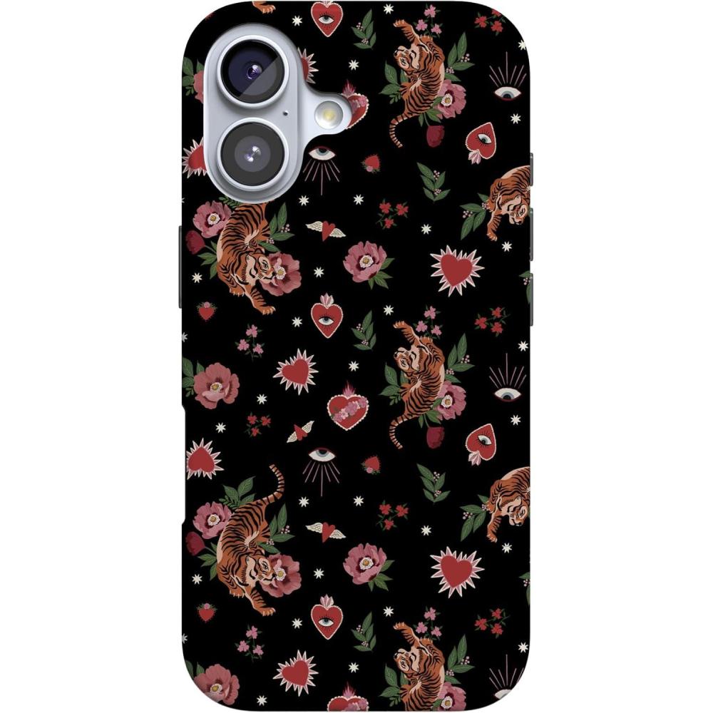 imageCasely iPhone 17 Case  Full Bloom  Navy Floral  Compatible with MagSafe  Classic Ultra Thin DesignWild at Heart  Tiger